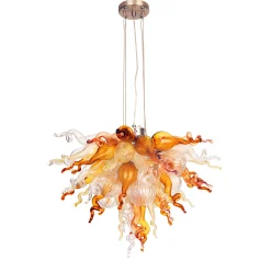 Viz Glass ColorSelect Frontier Timber Mini Blown Glass Chandelier