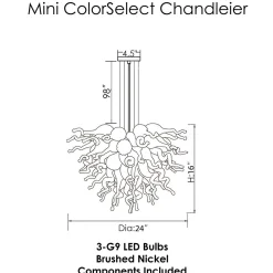 Viz Glass ColorSelect Frontier Timber Mini Blown Glass Chandelier