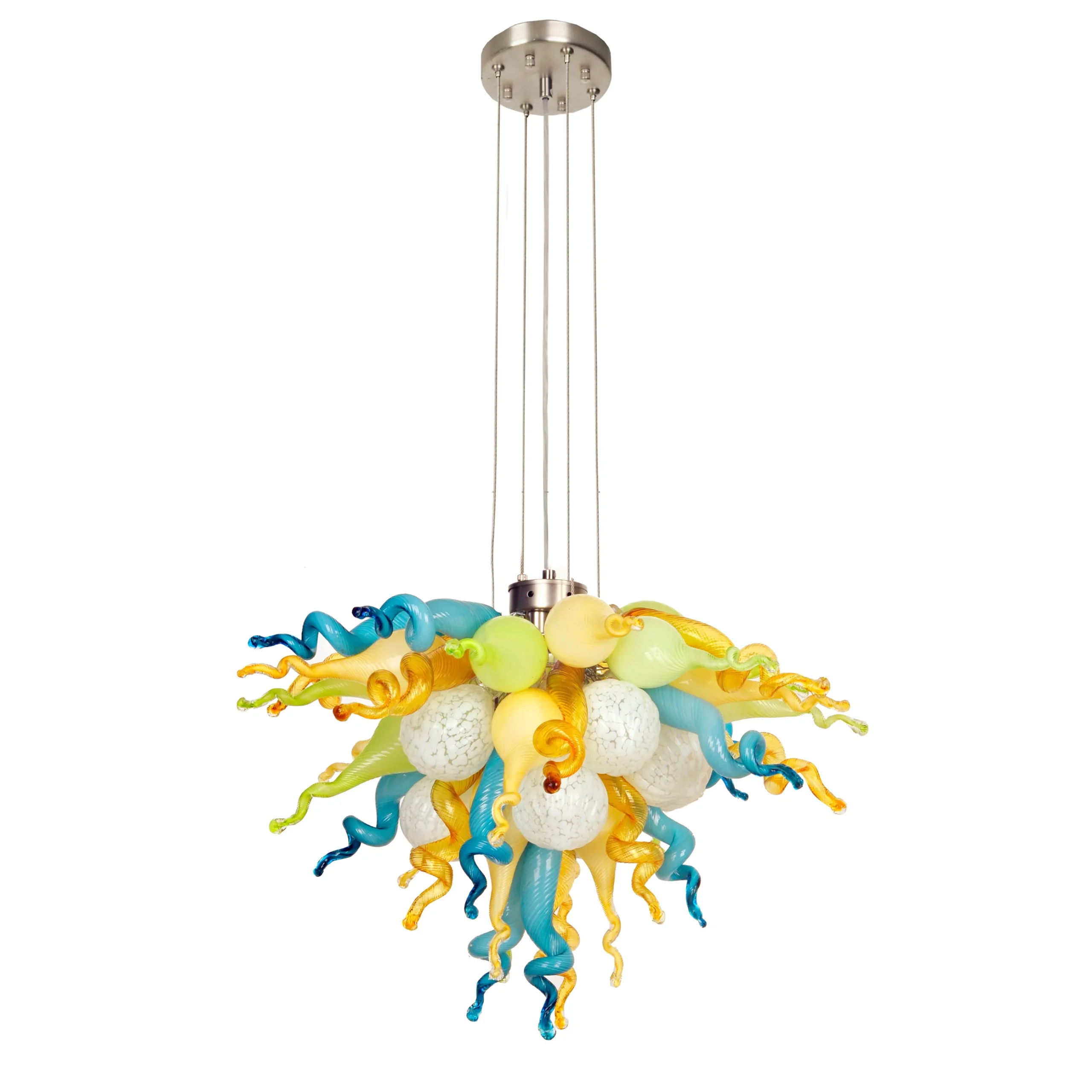 Viz Glass ColorSelect Glacier Bay Mini Blown Glass Chandelier