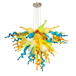 Viz Glass ColorSelect Glacier Bay Small Blown Glass Chandelier