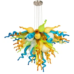 Viz Glass ColorSelect Glacier Bay Small Blown Glass Chandelier