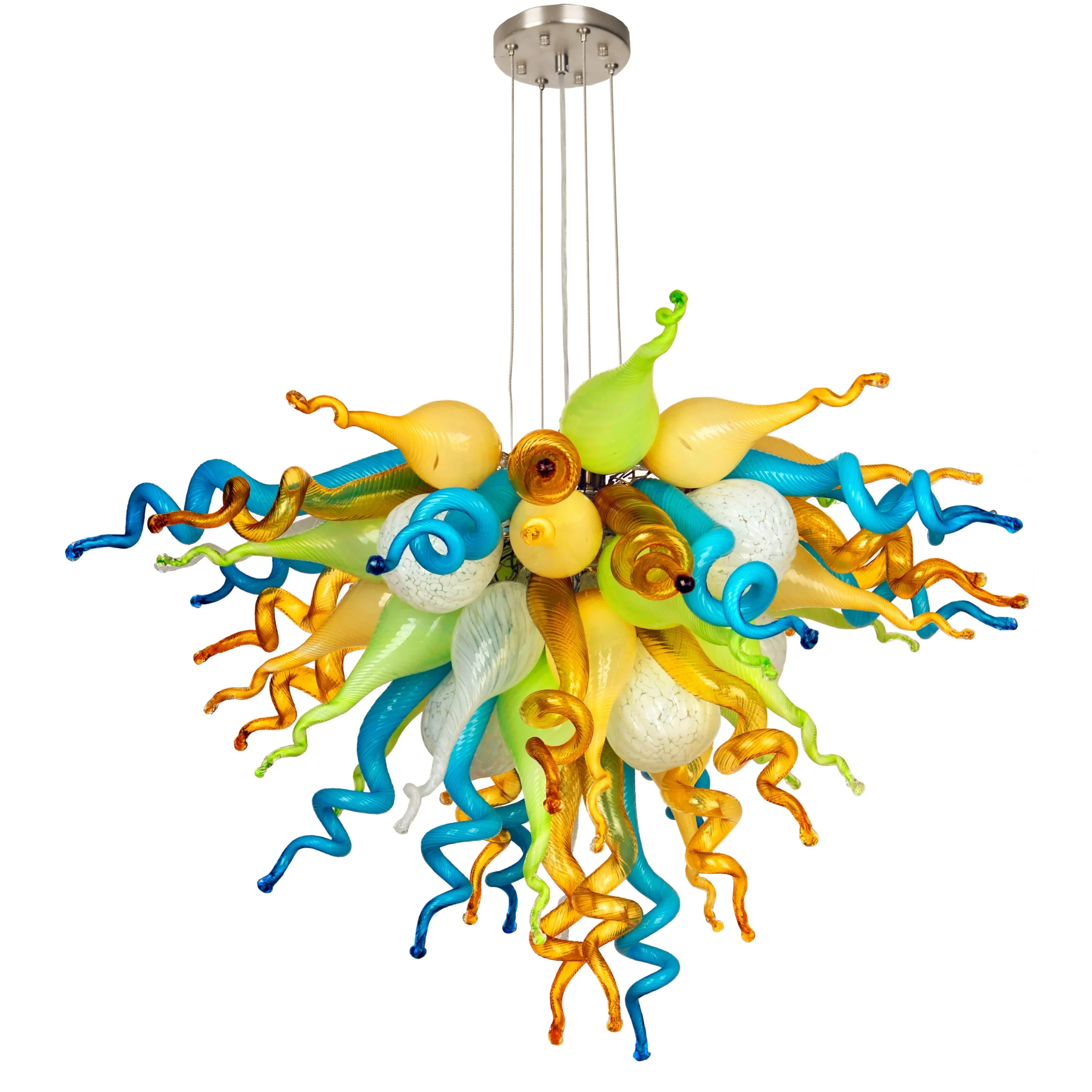 Viz Glass ColorSelect Glacier Bay Small Blown Glass Chandelier