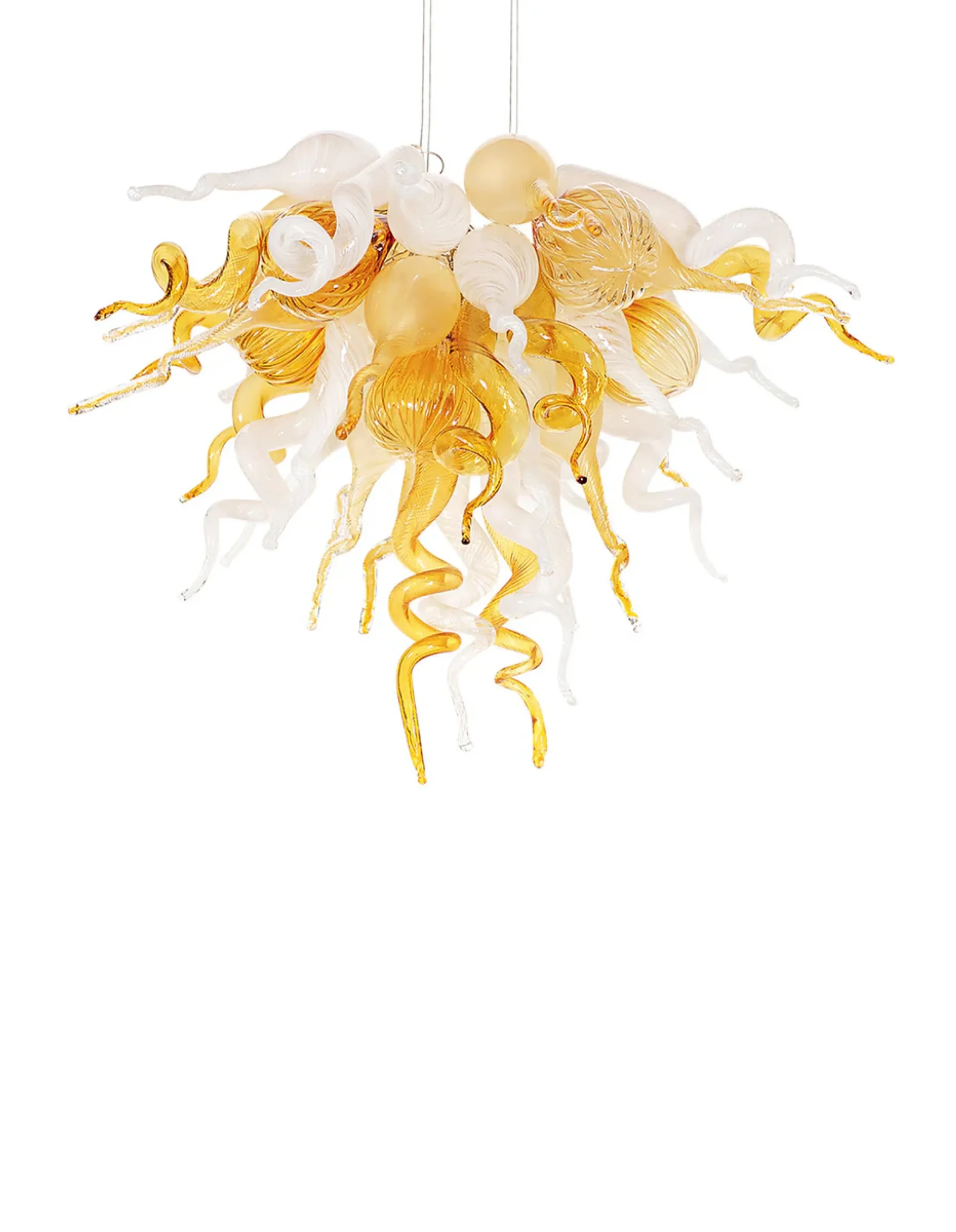 Viz Glass ColorSelect Honey Comb Small Blown Glass Chandelier