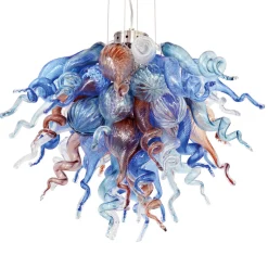 Viz Glass ColorSelect Lazy Brook Small Blown Glass Chandelier