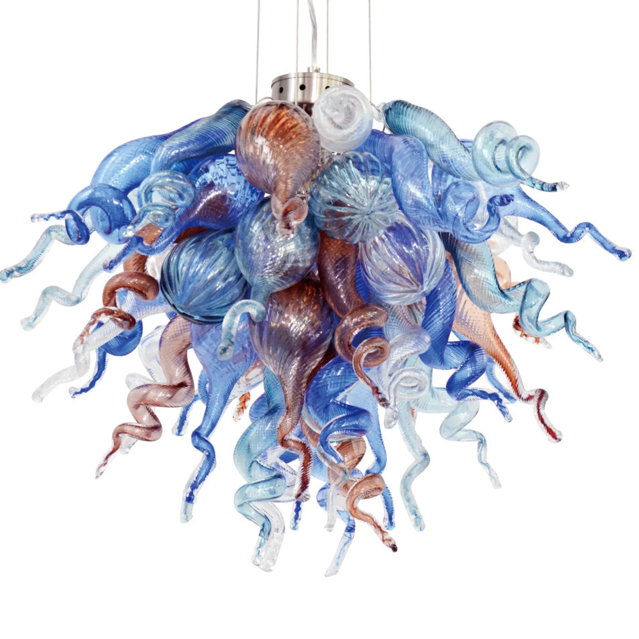 Viz Glass ColorSelect Lazy Brook Small Blown Glass Chandelier