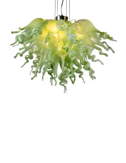 Viz Glass ColorSelect Mint Macaroon Mini Blown Glass Chandelier