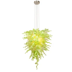 Viz Glass ColorSelect Mint Macaroon Tall Blown Glass Chandelier