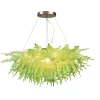 Viz Glass ColorSelect Mint Macaroon Linear Blown Glass Chandelier