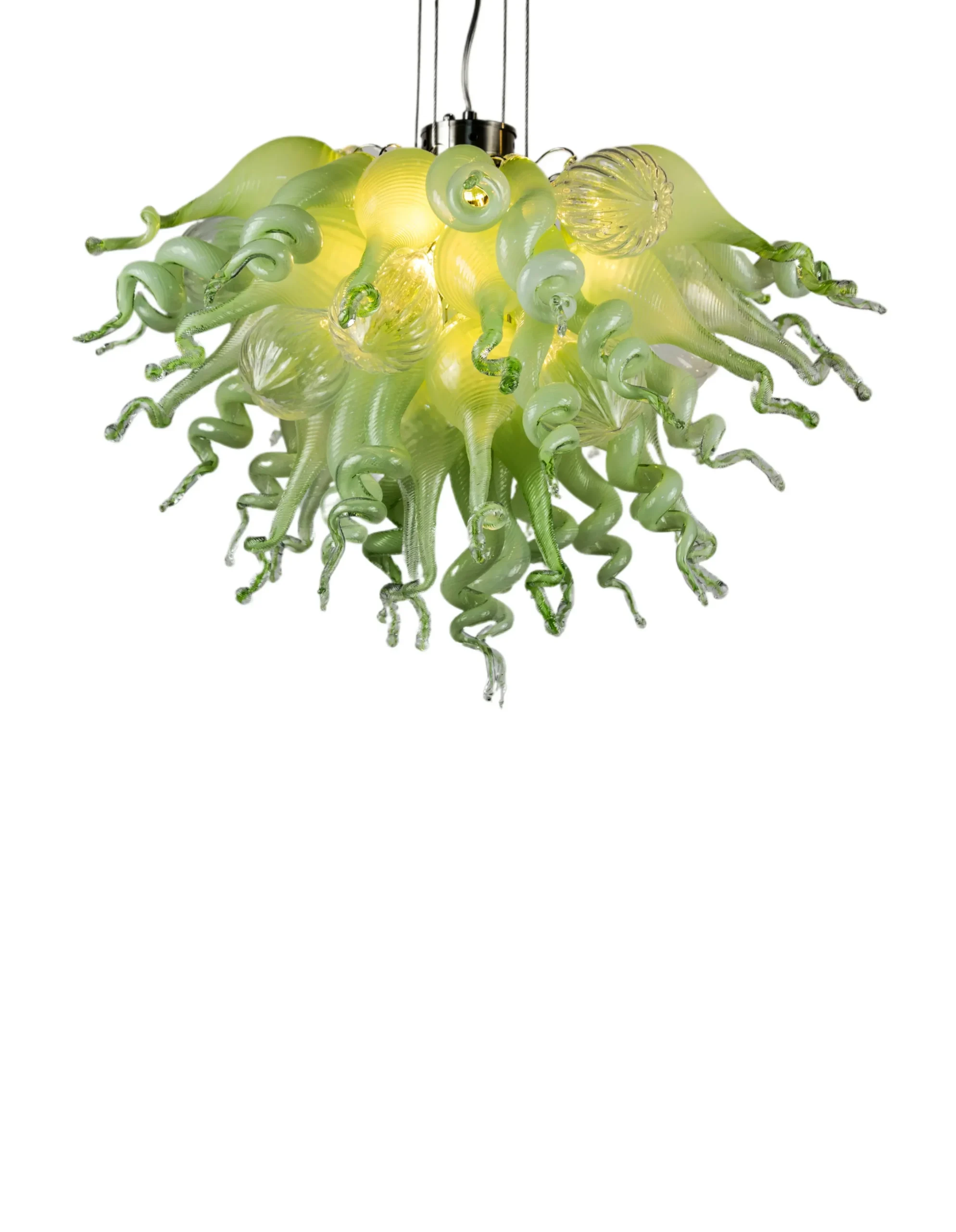 Viz Glass ColorSelect Mint Macaroon Mini Blown Glass Chandelier