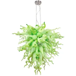 Viz Glass ColorSelect Mint Macaroon Large Chandelier
