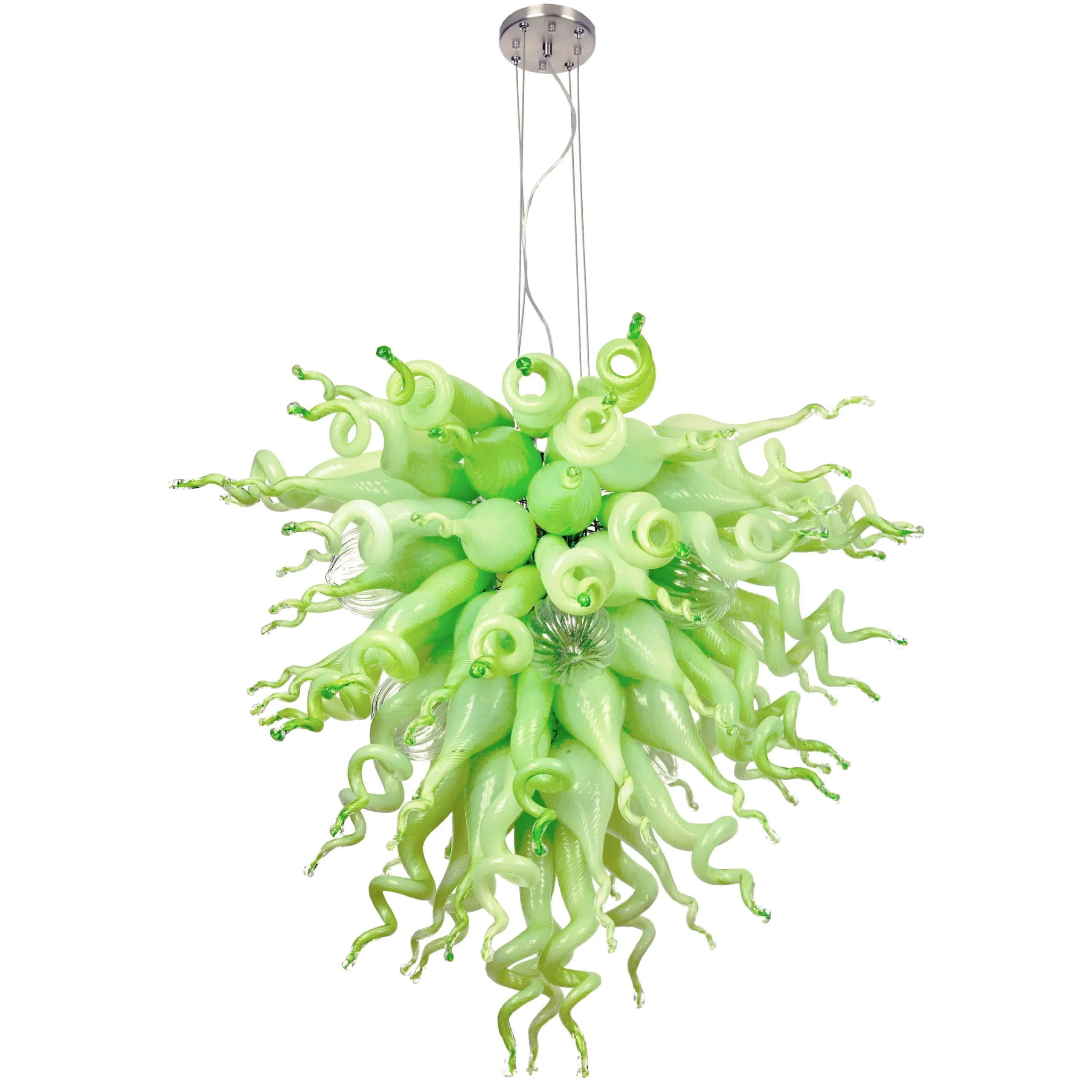 Viz Glass ColorSelect Mint Macaroon Large Chandelier