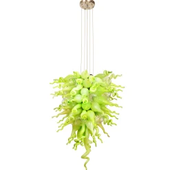 Viz Glass ColorSelect Mint Macaroon Tall Blown Glass Chandelier