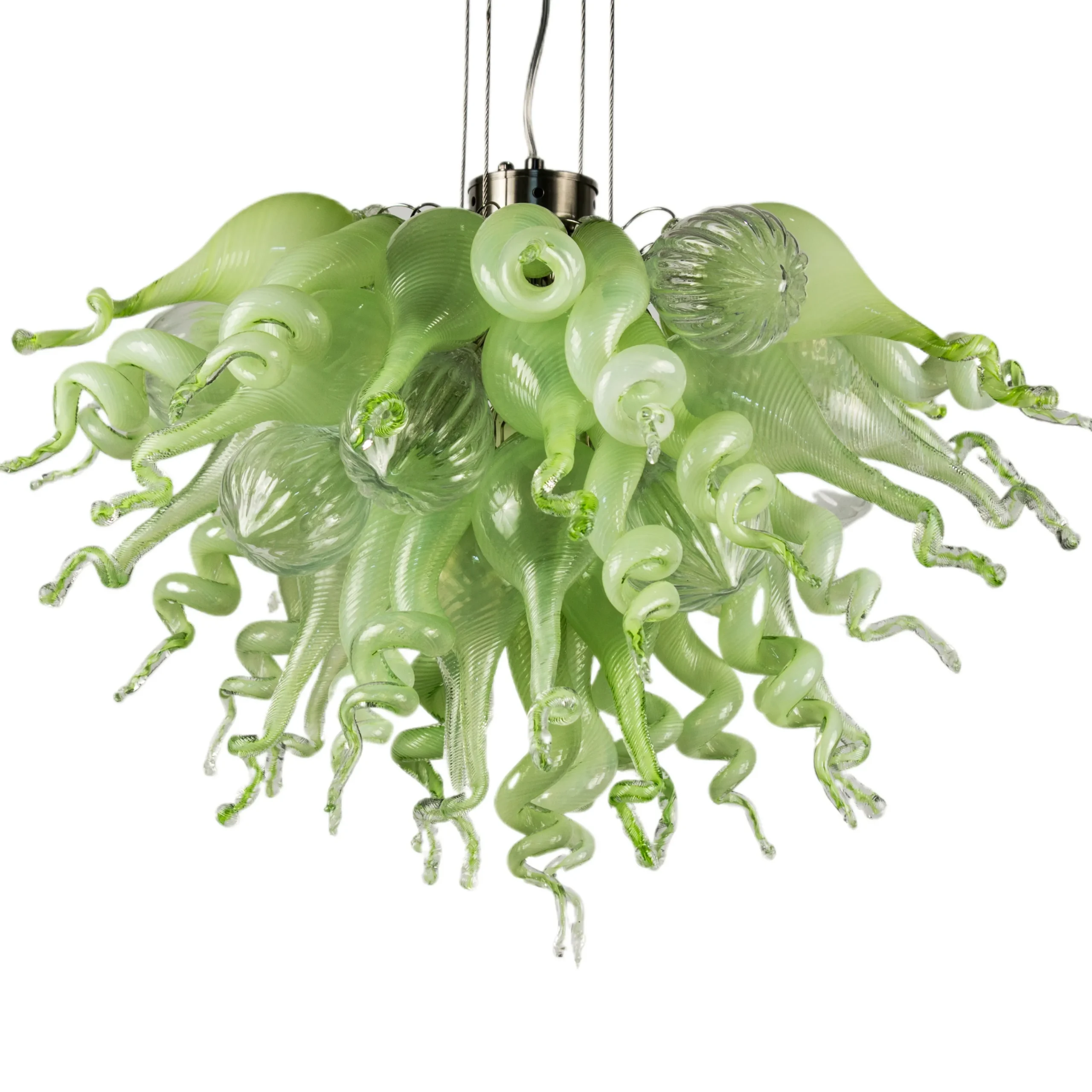 Viz Glass ColorSelect Mint Macaroon Mini Blown Glass Chandelier