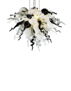 Viz Glass ColorSelect Monochrome Mini Blown Glass Chandelier