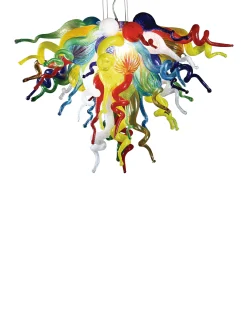 Viz Glass ColorSelect Multi Color Small Blown Glass Chandelier