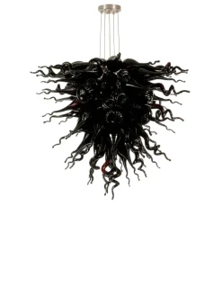 Viz Glass ColorSelect Obsidian Large Chandelier