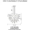 Viz Glass ColorSelect Obsidian Mini Blown Glass Chandelier