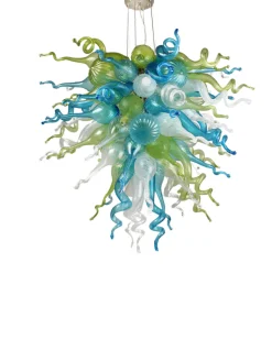 Viz Glass ColorSelect Ocean Mist Large Chandelier