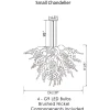 Viz Glass ColorSelect Ocean Mist Small Blown Glass Chandelier