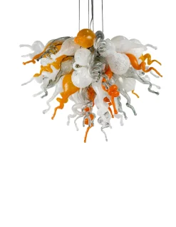 Viz Glass ColorSelect Platinum Citrus Large Chandelier