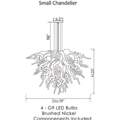 Viz Glass ColorSelect Sea Spray Small Blown Glass Chandelier