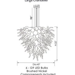 Viz Glass ColorSelect Twilight Large Chandelier
