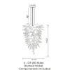 Viz Glass ColorSelect Twilight Tall Blown Glass Chandelier