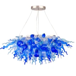 Viz Glass ColorSelect Waterfall Linear Blown Glass Chandelier