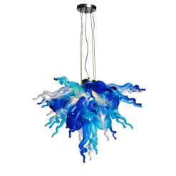 Viz Glass ColorSelect Waterfall Mini Blown Glass Chandelier
