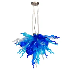 Viz Glass ColorSelect Waterfall Mini Blown Glass Chandelier