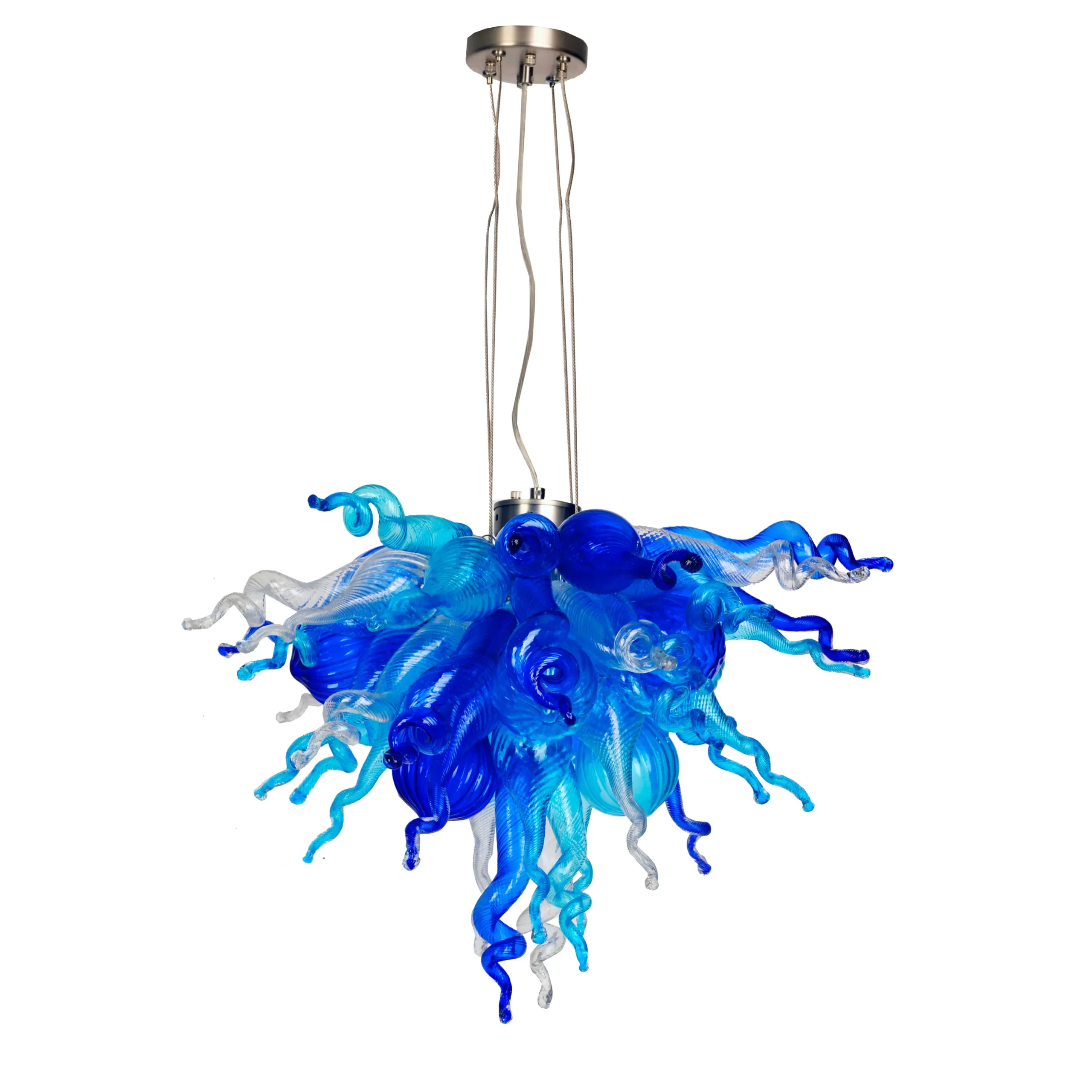 Viz Glass ColorSelect Waterfall Mini Blown Glass Chandelier