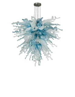 Viz Glass ColorSelect Winter Sky Large Chandelier