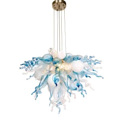 Viz Glass ColorSelect Winter Sky Mini Blown Glass Chandelier