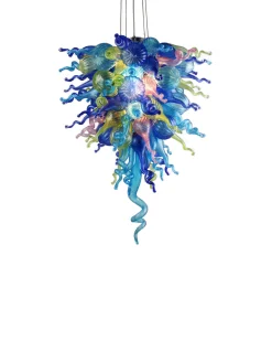 Viz Glass ColorSelect Wonder of the Sea Tall Blown Glass Chandelier