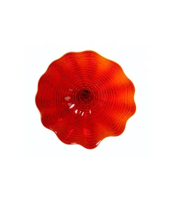 Viz Glass Crimson Whispers, Medium: Classic Murano Style Wall Art (Item #4132MIR)