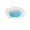 Viz Glass Crystal Lagoon - Hard Candy Handblown Art Glass Platter (Item #7328TB)