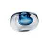 Viz Glass Deep Blue Gem - Handblown Art Glass Vase (Item #7932)