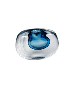 Viz Glass Deep Blue Gem - Handblown Art Glass Vase (Item #7932)