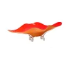 Viz Glass Ember Glow - Four-Footed Handblown Art Glass Platter (Item #5153)
