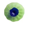 Viz Glass Emerald Depths Blooming Lotus: Classic Murano Double Wall Art (Item# 4755GBIR)