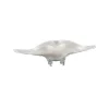 Viz Glass Frosted Elegance - Handblown Art Glass Four-Footed Platter (Item #6756)