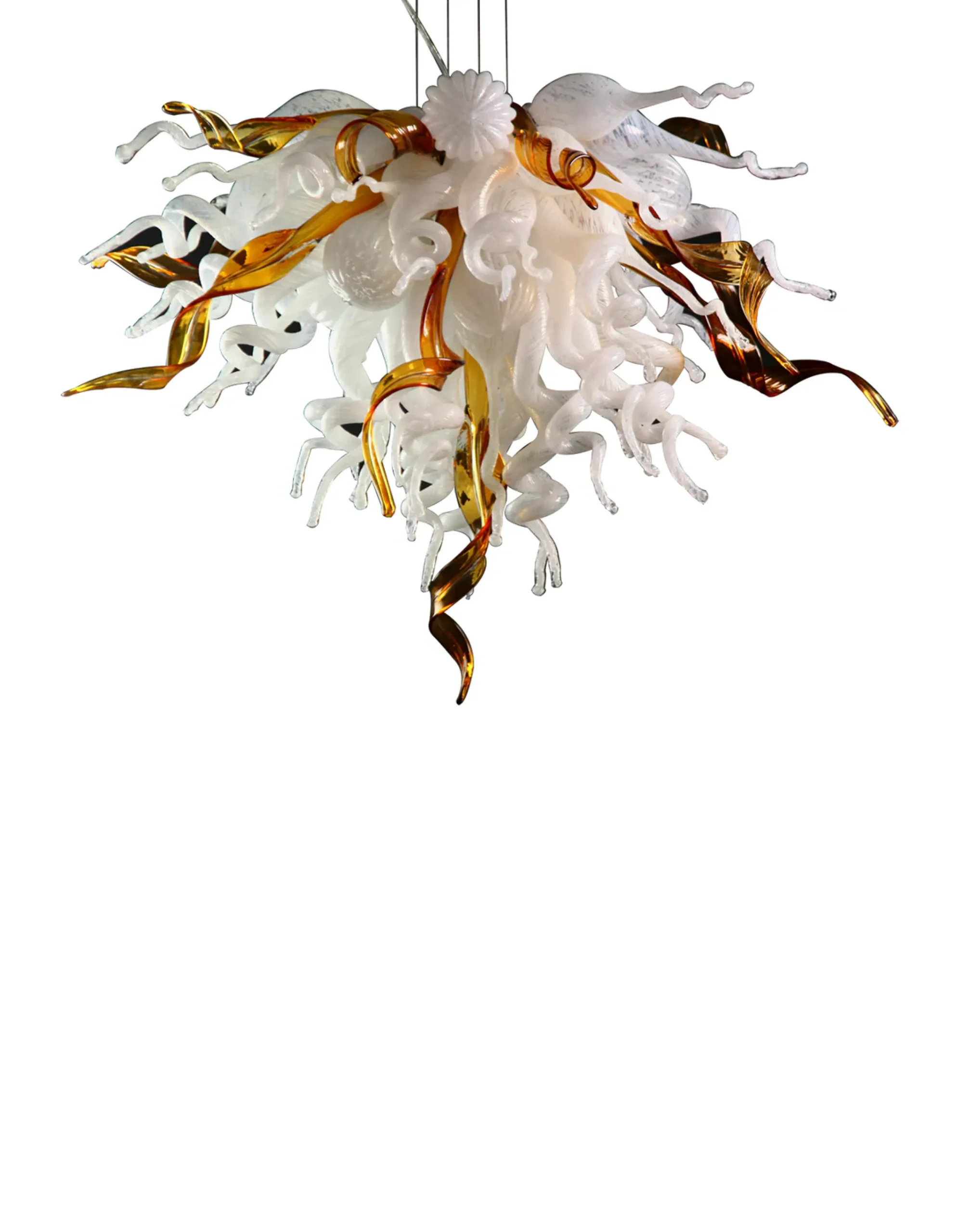 Viz Glass Golden Amber Leaf Kit for ColorSelect Chandeliers (item 040NA-16)