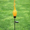 Viz Glass G002OR Blown Glass Solar Twist Garden Art