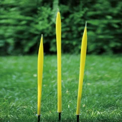 Viz Glass G032-Y-3 Blown Glass Garden Art Color Spikes