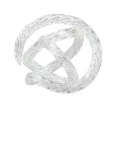 Viz Glass Infinity Knots: Clear Handblown Glass Sculpture (Item# CH-C)