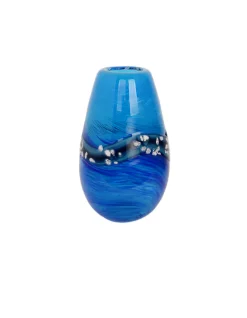 Viz Glass Midnight Tide - Handblown Art Glass Vase (Item #8001)
