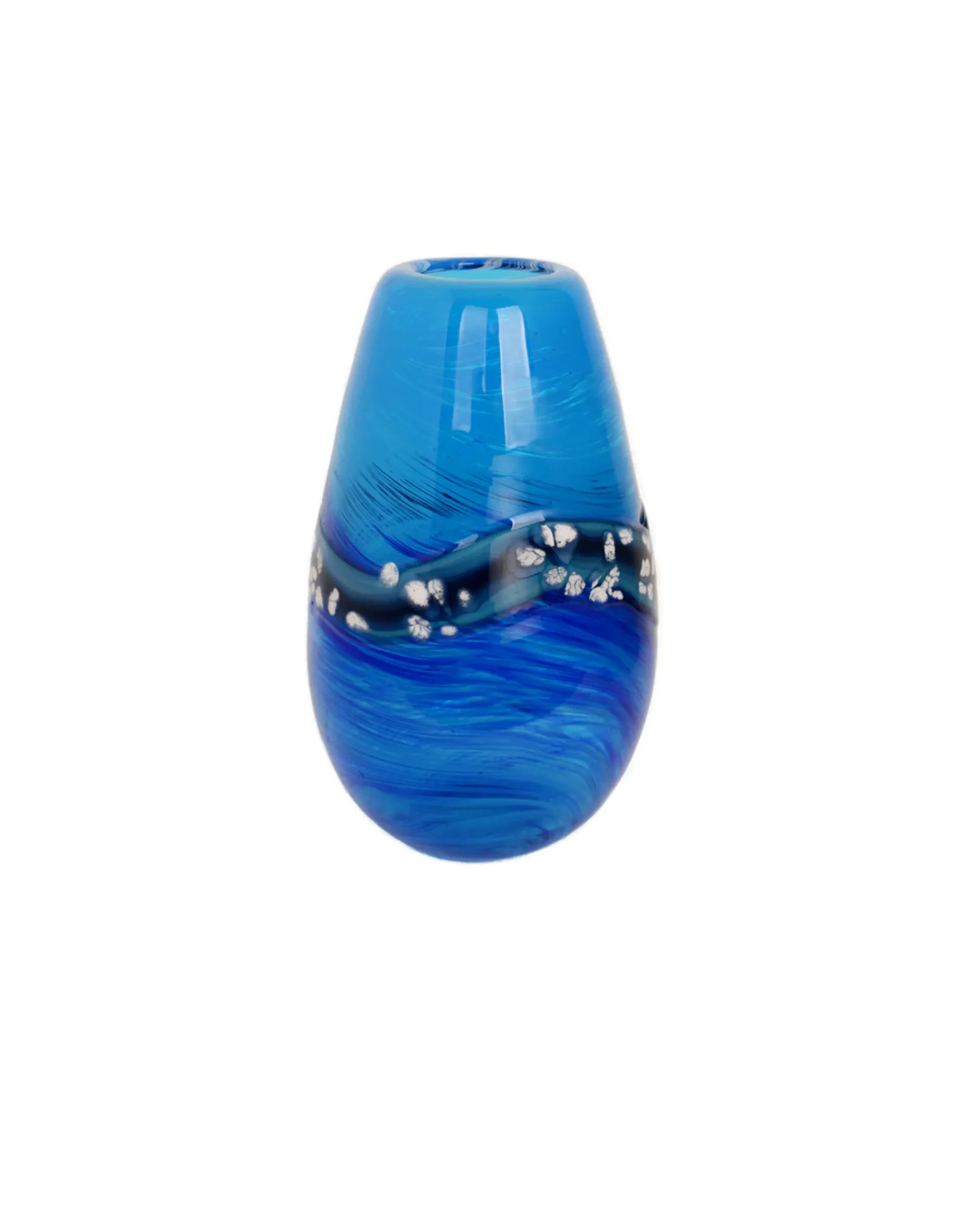 Viz Glass Midnight Tide - Handblown Art Glass Vase (Item #8001)