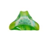 Viz Glass Nova Verdant Glow - Handblown Art Glass Three-Folded Platter (Item 6706TB)