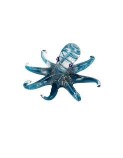 Viz Glass Oceanic Charm - Handblown Art Glass Octopus Sculpture (Item #8029)