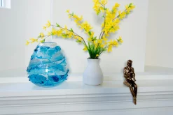 Viz Glass Oceanic Ripple - Handblown Art Glass Vase (Item #8018)